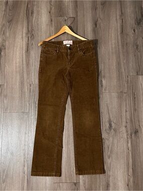 J. Crew Brown Corduroy Cotton Pants Jeans Low Rise Bootcut Y2K Vintage